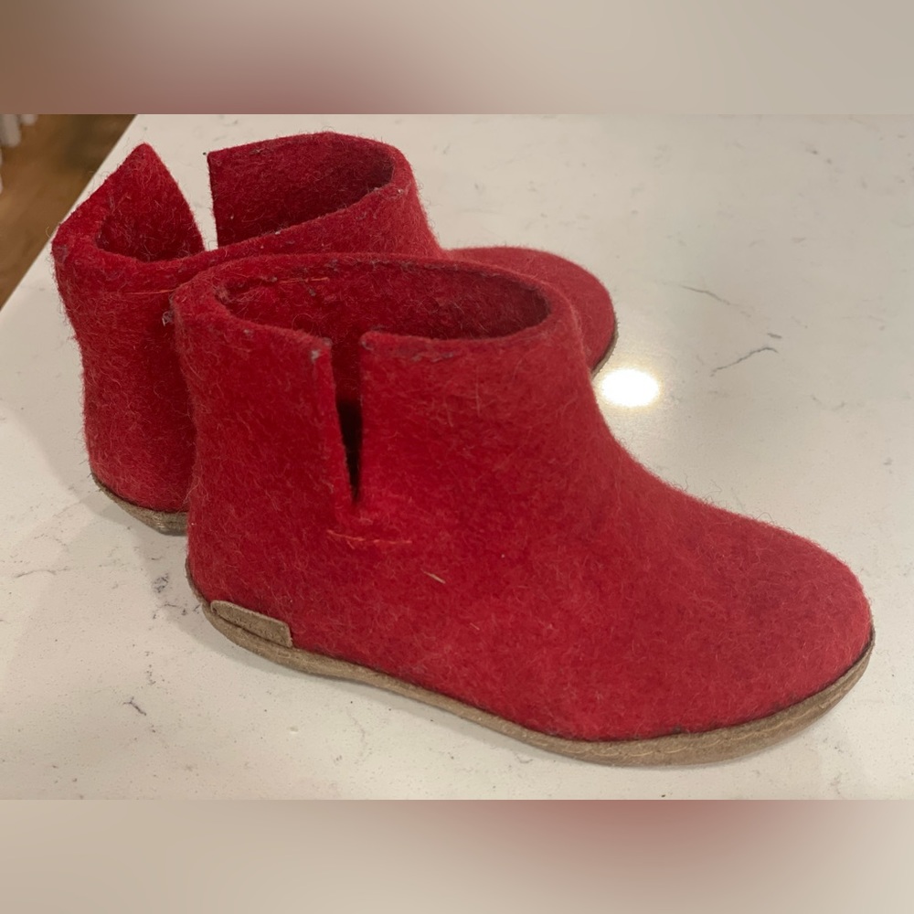 Kids Red Boot Glerups - Size 9